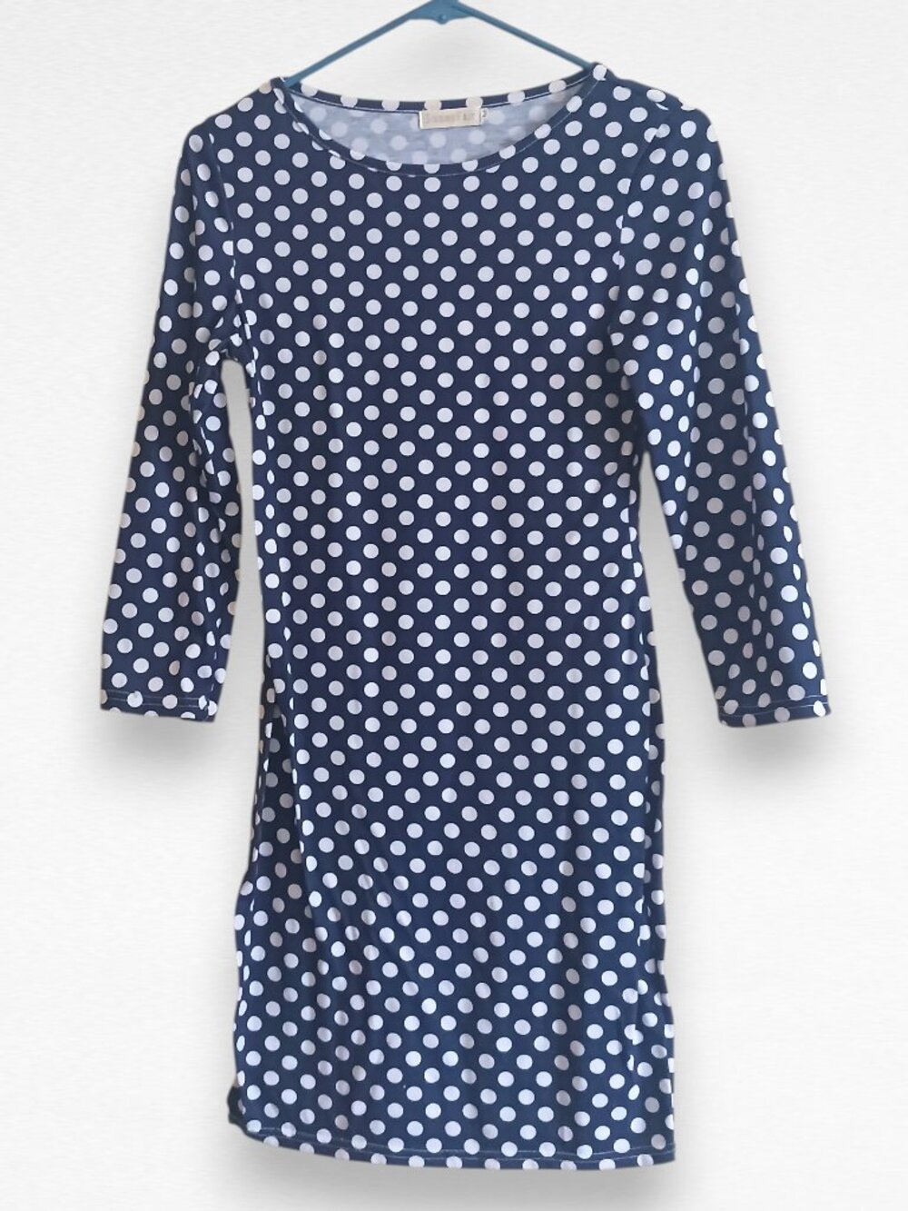 Blue & White Polka Dot Dress